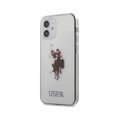 CG MOBILE U.S.Polo Assn. PC/TPU Hard Case DH Color Compatible for iPhone 12 Mini ( 5.4" ) Shock Resistant, Scratches Resistant Back Cover, Easy Access to All Ports Suitable with Wireless Chargers Officially Licensed - Transparent