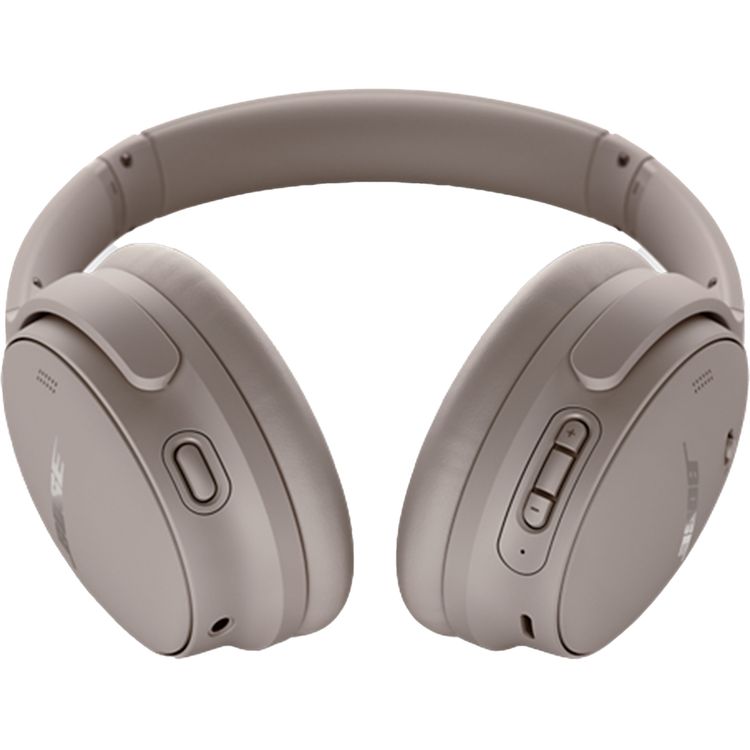 Bose Quiet Comfort Ultra Headphones with Removable Cushions, Active Noise Cancelling, Built-in Microphone, Echo Reduction, Up to 24 Hours Playtime - Sandstone