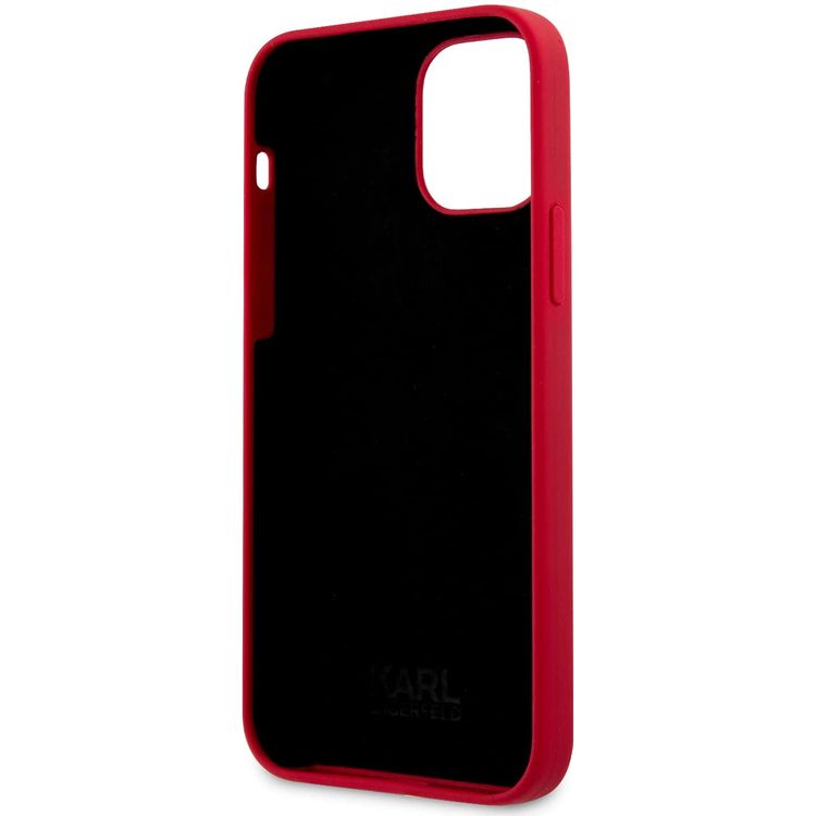 Karl Lagerfeld Silicone Hard Case Choupette Head for iPhone 12 / 12 Pro (6.1") - Red