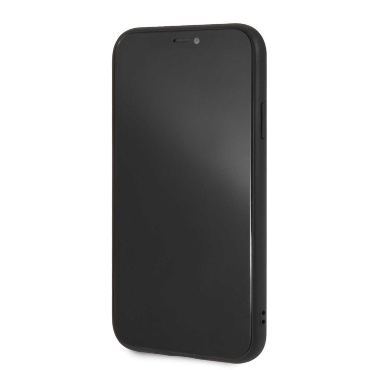Maserati Granlusso Genuine Leather Hard Case for iPhone Xr - Black