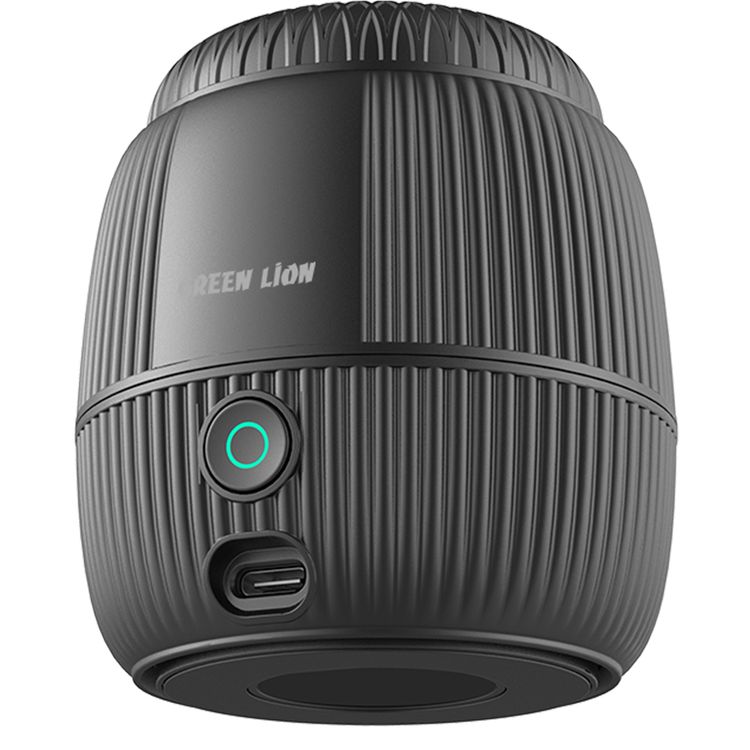 Green Lion Diwan Bakhour Burner with LED Indicator, 120 Seconds Single Burning Time, Up to 10 Burning Cycles Per Charge, Wide Area Coverage, Aesthetic Appearance, Safe & Non-Toxic, Auto-Off Function - Black