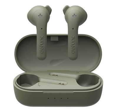 Defunc True Basic Wireless Earbuds, Water and Sweat Proof, Touch Control, 10 m Wireless Range, 3 Hours Active Playtime, 22 Hours Total Playtime, 1.5 Hours Charging Time - Green