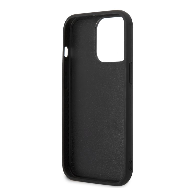 Karl Lagerfeld Silicone Case with 3D Karl & Choupette Protector iPhone 14 Pro Compatibility - Black