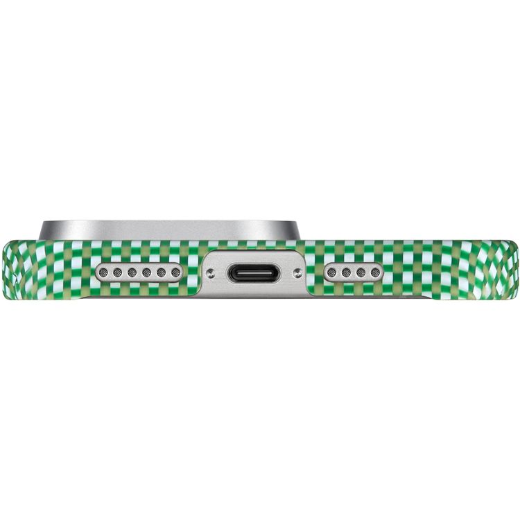 Pitaka Ultra Slim Case for iPhone 16 Pro Max, Compatible with MagSafe, 3D Grip Textured, Raised Camera Lip - Forest Green