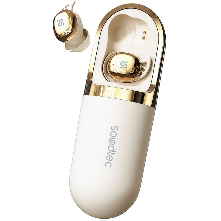 سماعات بورودو ساوند تيك دريم TWS مع جهاز تدليك للبشرة، واجهة شحن USB-C، تصميم داخل الأذن، صوت غامر، مستوى مقاومة الماء IPX4، ملاءمة مريحة، 3 أوضاع للاهتزاز، 4-5 ساعات من وقت تشغيل السماعات، 1.5 ساعة من وقت عمل جهاز التدليك، إصدار بلوتوث 5.3، سرعة محرك جهاز التدليك 8000 دورة في الدقيقة - لون بيج.