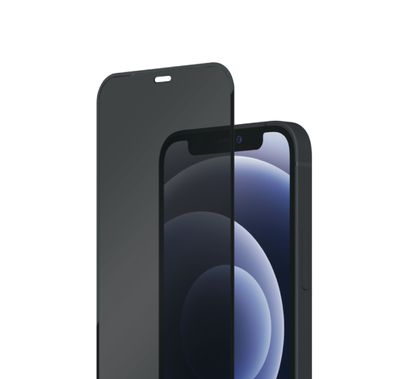 iGuard by Porodo 3D Privacy Glass Screen Protector for iPhone 13 Mini, Seamless Fitting, Anti-Scratch, Shock & Impact Protection, Easy Installation Tempered Glass - Black