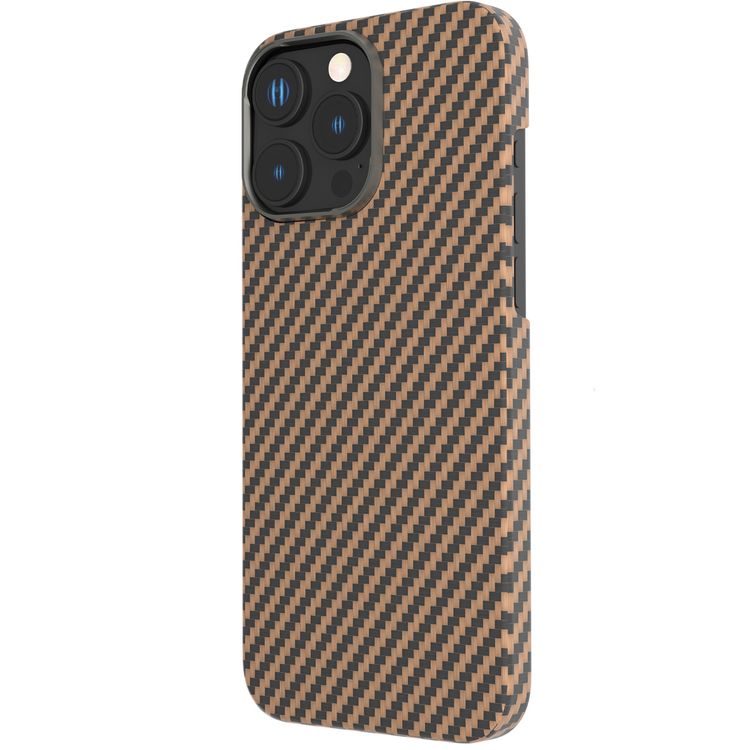 Levelo Sergei Case for iPhone 16 Pro with 1500D Aramid Fiber, Anti-Fingerprint, MagSafe Compatibility, Metal Camera Ring, Ultra Slim Case - Desert Rose