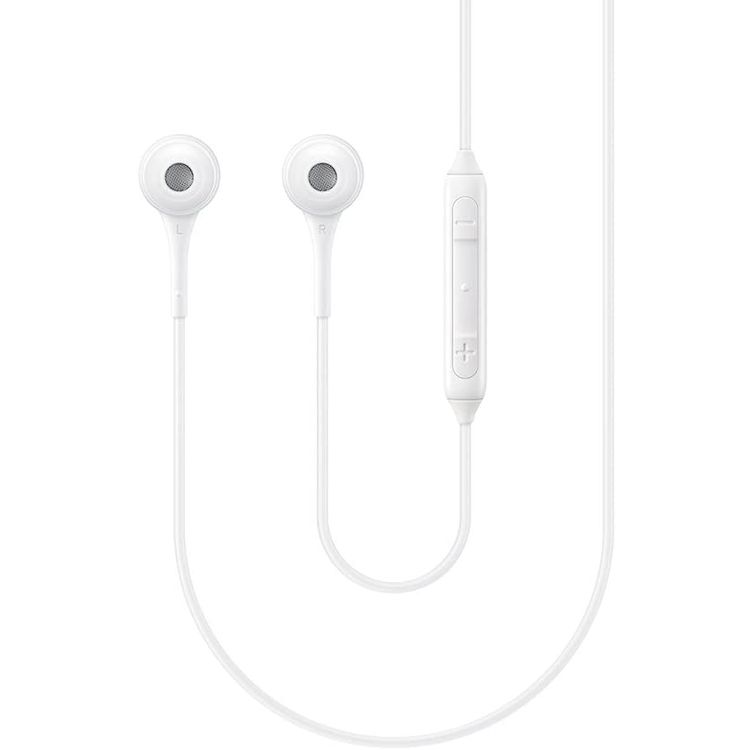 Samsung IG935 In-Ear Earphone with Microphone, Wired Headset, Tangle-free, 3 Button Remote Control, 3.5mm Headphone Connector, 1.2m Cable  - White