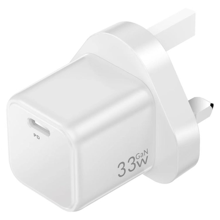Green Lion Mini Pro Fast PD GaN Charger 33W UK - White