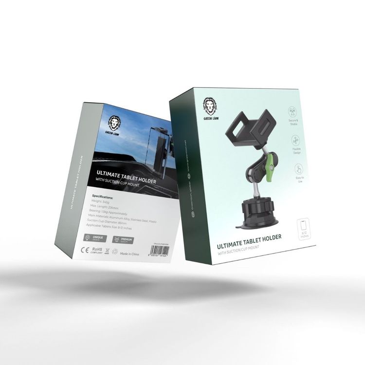 Green Lion Ultimate Tablet Holder With Suction Cup Mount - Black