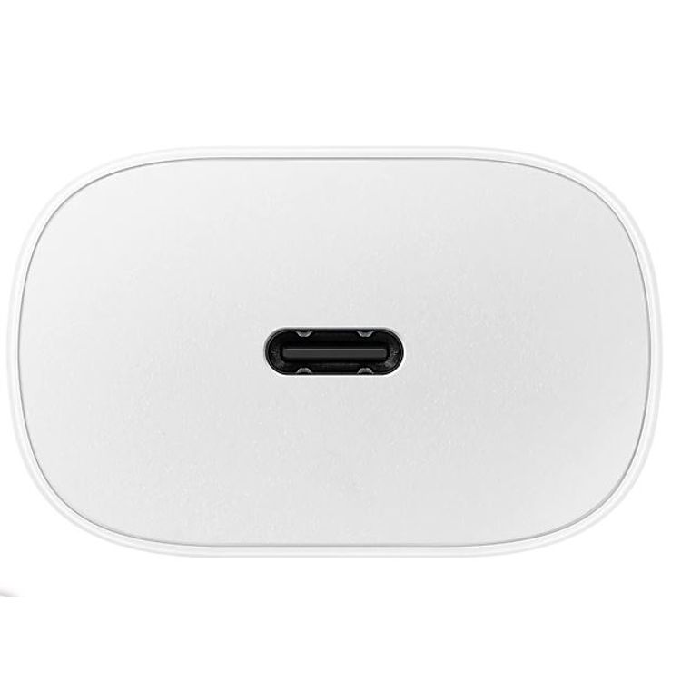 Samsung 25W PD USB-C Adapter 3 pin, Supports super fast charging with 25 watts  - White