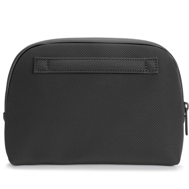Porodo Geneva Tech Accessory Pouch with Easy-to-Carry Handle, 1L Capacity, PU Material, Zipper Closure, Water Resistant, Spacious Compartment, Cable Organizer - Black