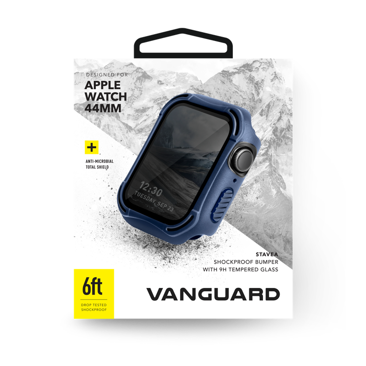 Viva Madrid Vanguard Stavea Screen Protector Case Compatible for Apple Watch 42/44mm, Full Protective Bumper Cover Case, Shockproof & Anti-Scratch Replacement Case - Blue
