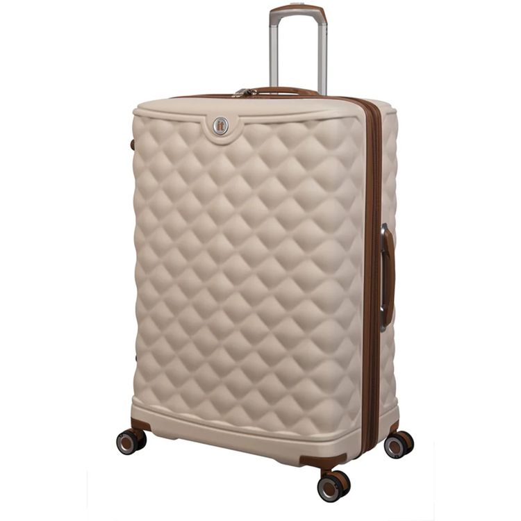 it luggage Indulging Unisex ABS Hard Case Luggage, Expandable Trolley Bag with 8x360° Spinner Wheels and TSA Lock - Large / Cream