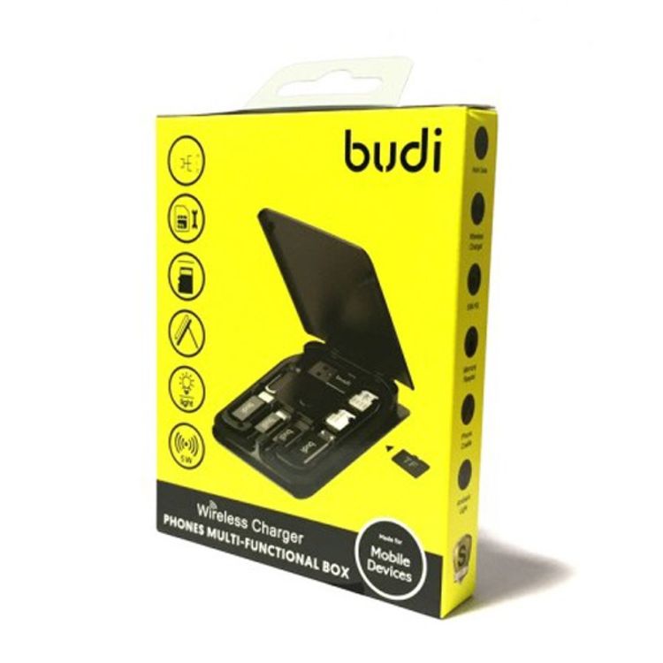Budi Wireless Charger Multi Functional Box - Black