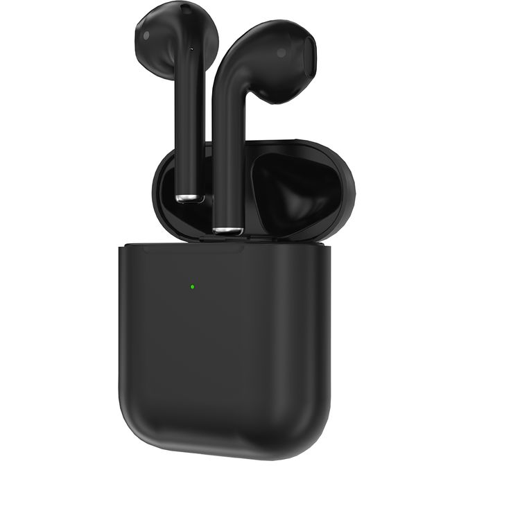 Porodo Soundtec Wireless Earbuds with Touch Control, Optical Sensors, Auto-pairing, Excellent Tone Quality, Siri Access, Wireless Charging Support, Bluetooth Version 5 - Black
