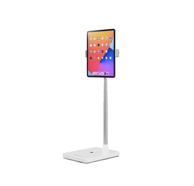 Porodo 360° Multifunctional Phone and Tablet Holder with Extendable Pole, Adjustable Height, Horizontal & Vertical, 270° Rotational Hinge, Stable & Secure Hold, Overhead Stand, 90° Continuous Hovering, ABS+ Aluminium Alloy+ Zinc Alloy Material - White