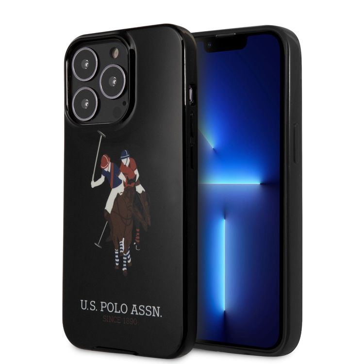 US Polo Assn Full TPU DH Color Logo Case for iPhone 13 Pro ( 6.1 ) - Black