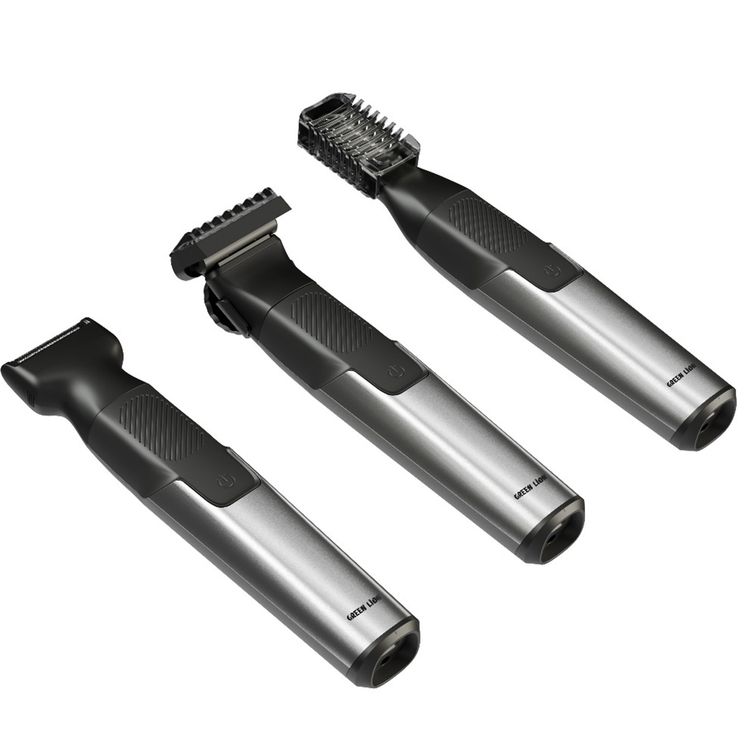 Green Lion 3-in-1 Expert Hair Trimmer & Shaver, 1.5 Hours Working Time, 1-10 mm Adjustable Comb, Corded & Cordless Use, Travel Lock, Digital Display, 600mAh Battery, 5W Power - Gray