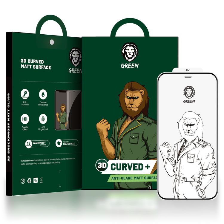 واقي شاشة زجاجي مضاد للتوهج من غرين 2.5D متوافق مع ايفون 12 برو/12  (6.1 بوصة) 9H صلابة ، مضاد للخدش ، سهل التركيب ، زجاج مقوى مضاد للبصمات - شفاف