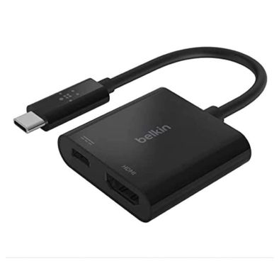 Belkin USB-C to HDMI+ Charge Adapter - Black