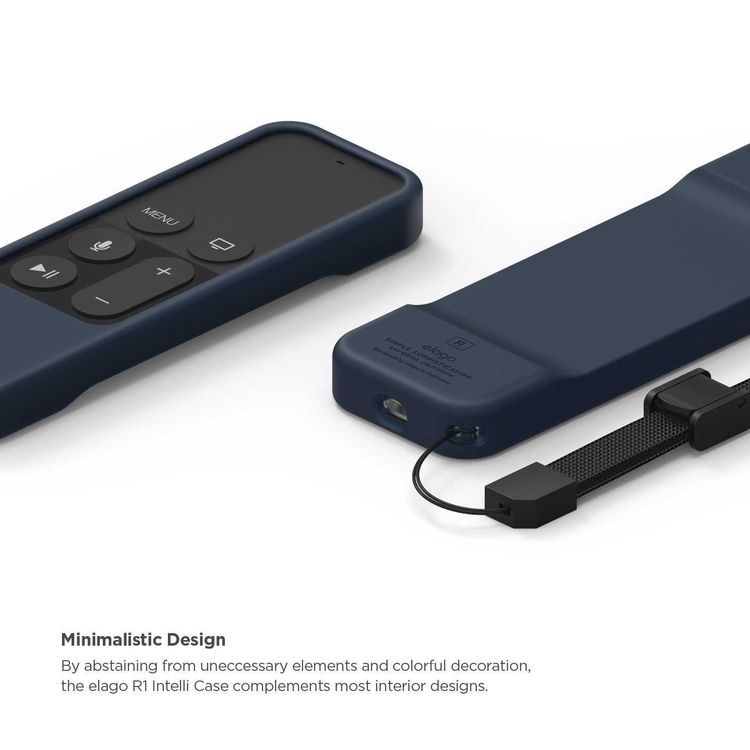 elago R1 Intelli Case Compatible with Apple TV Siri Remote 4K / 4th Generation - Magnet Technology, Shock Absorption - Jean Indigo