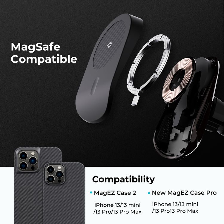 Pitaka MagEZ Car Mount Pro With Suction - Black	