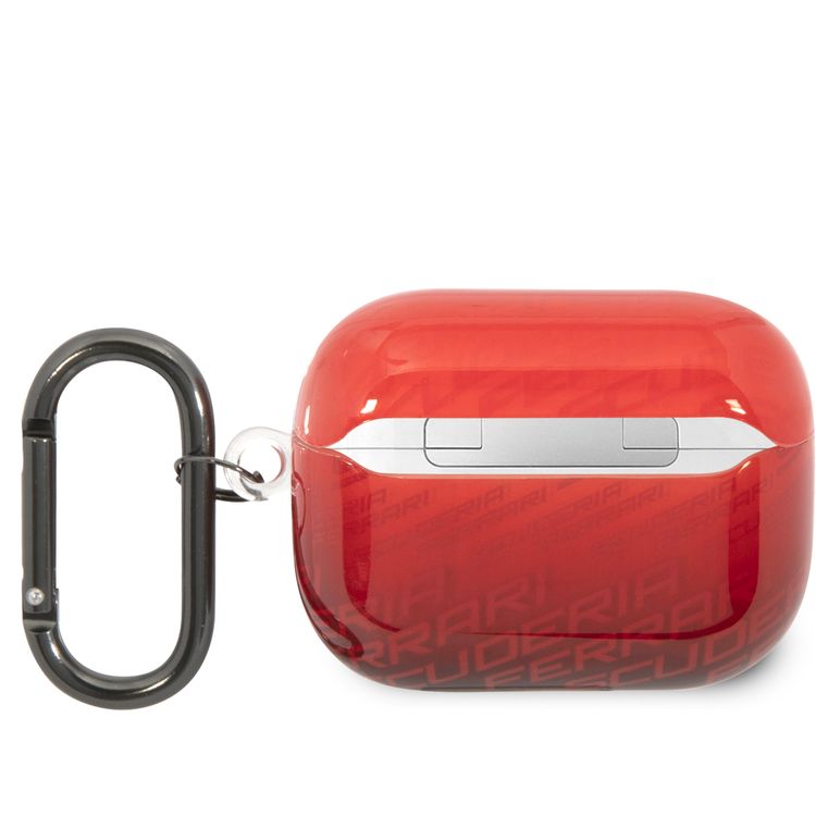 CG MOBILE Ferrari Case With Scuderia Ferrari Pattern Design compatible with Airpods Pro - Red