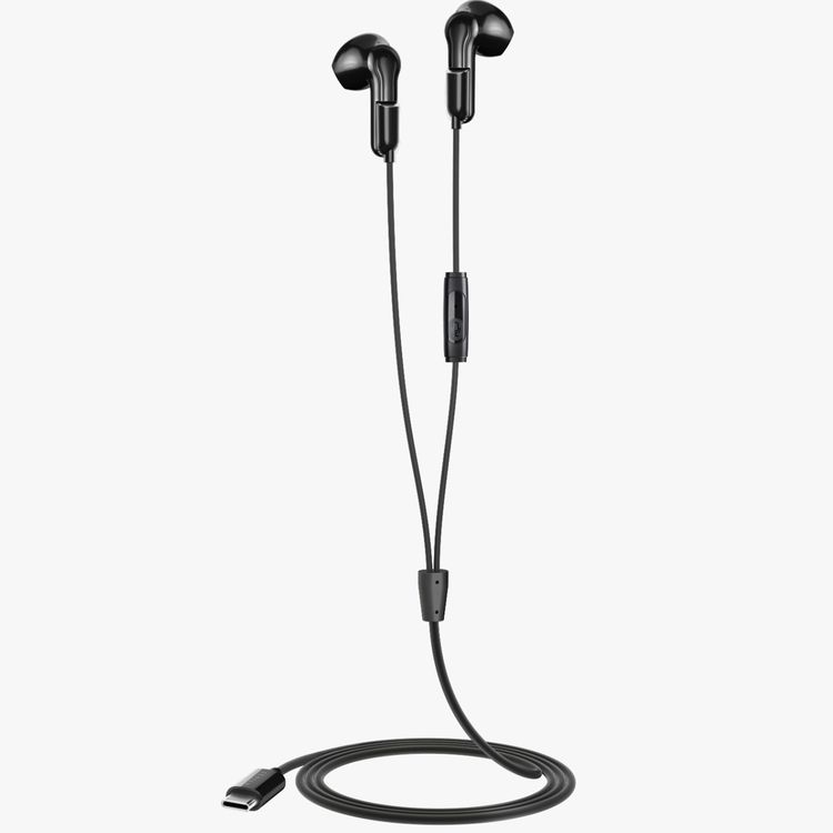 Levelo 2-in-1 TWS & Wired Earphones with Environment Noise Reduction, Up to 4 Hours Play Time with Bluetooth Mode, 12mm Speaker Unit, Smart Sleep Mode, Ergonomic Design, Touch Control, Clear Audio - Black