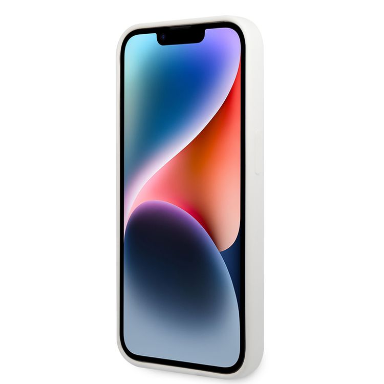 Karl Lagerfeld Magsafe Liquid Silicone Case With Ikonik NFT Logo iPhone 14 Pro Max - White