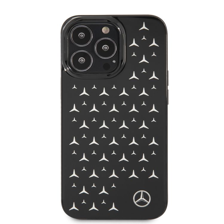CG MOBILE Mercedes Benz PC/TPU Case with Electroplated Stars Pattern Compatible for iPhone 13 Pro (6.1") Anti-Scratch, Easy Access to All Ports, Drop Protection