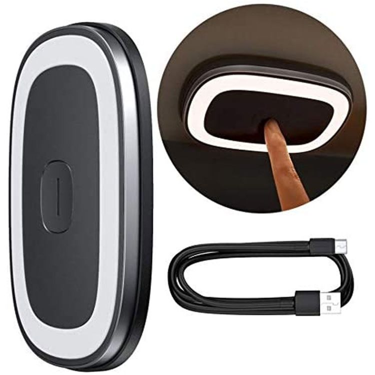 Baseus Car Interior LED Light with Touch control, Wireless & Portable, Built-in Battery, Magnetic & Adhesive Attachment Type - Black