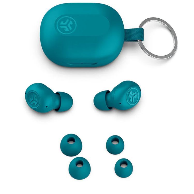 JLab JBuds Mini True Wireless Earbuds, Noise-Canceling, Quick Charge, Splashproof, 15 Minutes of Fast Charging Time, 20 Hours Total Playtime - Teal