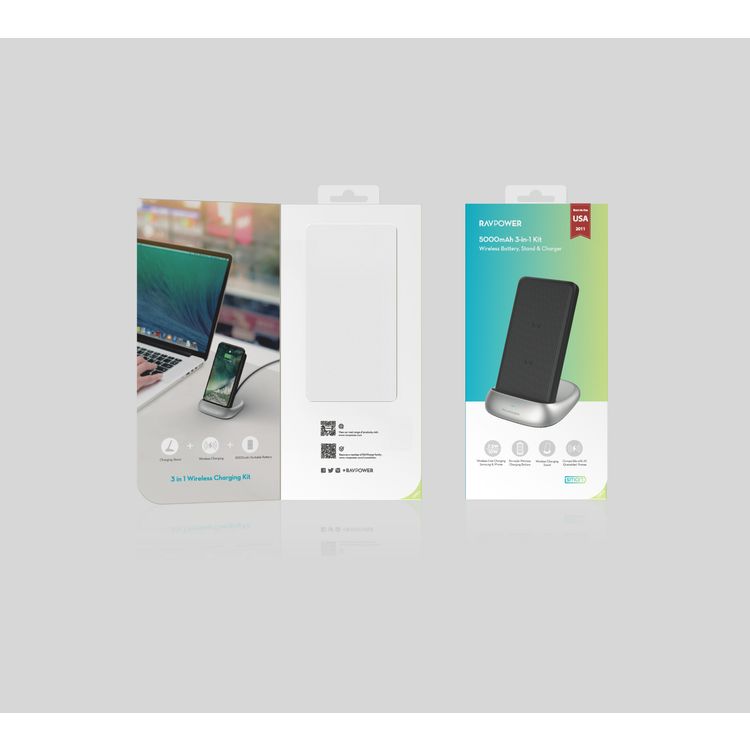 Wireless Charging Power Bank RAVPower RP-PB106-BK Power Bank - Black