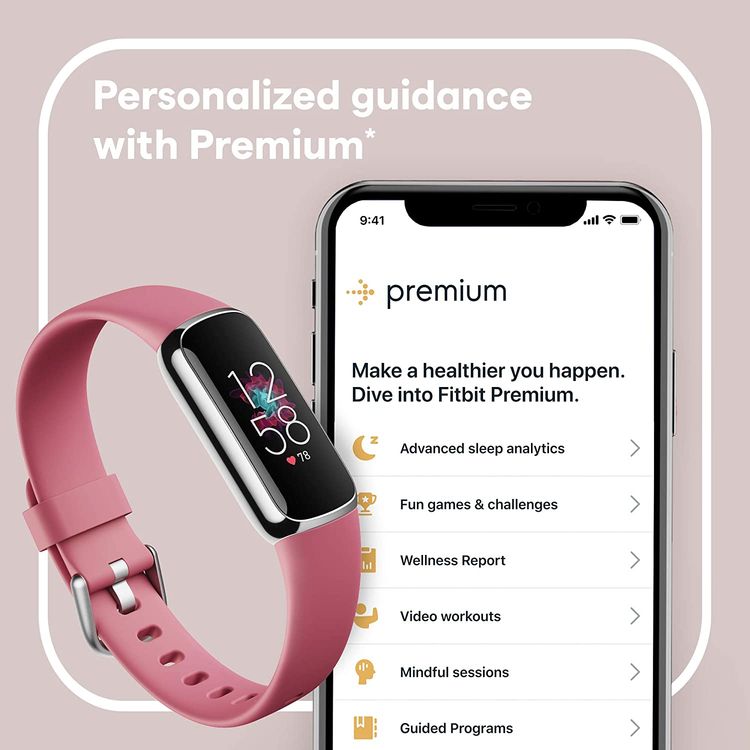 فيتبيت لوكس متتبع اللياقة البدنية والعافية مع إدارة الإجهاد ، وتتبع النوم ومعدل نبضات القلب على مدار الساعة طوال أيام الأسبوع ، مقاس واحد على نطاق صغير/ كبير