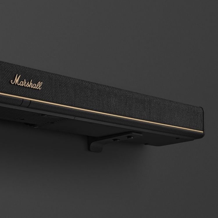 مارشال هيستون 120 حامل حائط لسماعات التلفزيون، تصميم سهل التركيب، آمن ومضمون، إسقاط صوت غامر - أسود