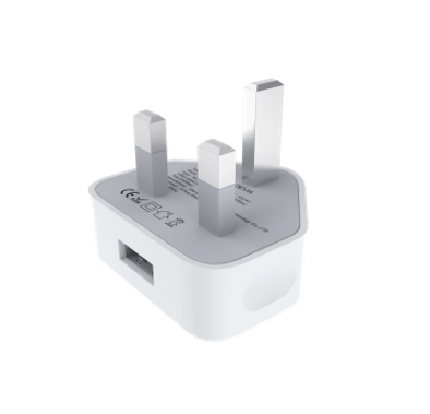 Devia Smart Series 2.1A UK Charger Set with Lightning Cable - White