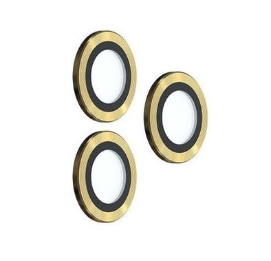Devia Peak Series Camera Lens Protector (3pcs) for iPhone 14 Pro / 14 Pro Max - Gold