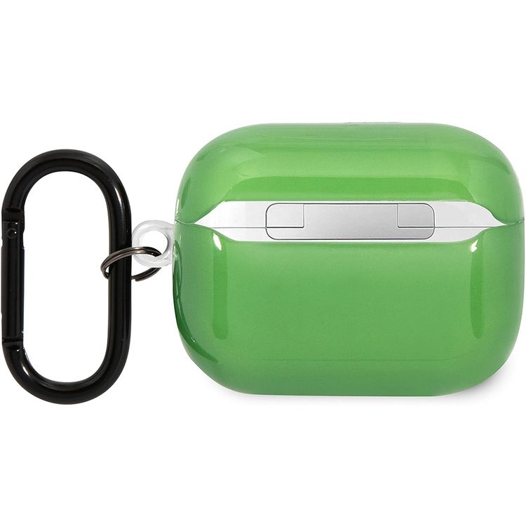 AMG Transparent Case for Airpods Pro, TPU Material, Supports Both Wired & Wireless Charging, Anti-Shock, Anti-Slip, Fingerprint and Dust-Proof, Easy Hook, 360° Full Protection, Accurate Cutouts - Green