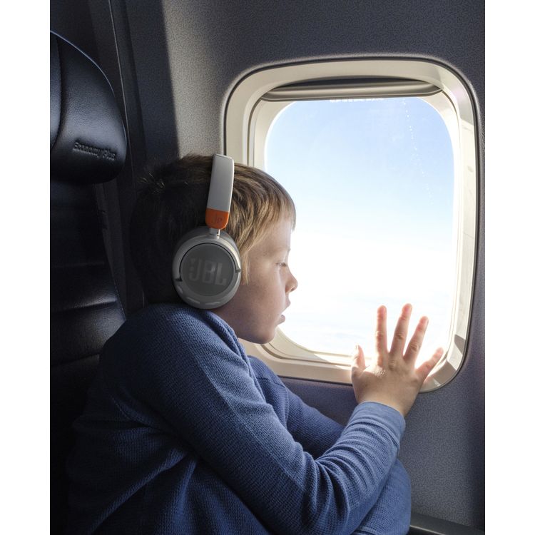 JBL Junior 460NC Wireless Kids Headphones with Active Noise Cancelling, Built-In Microphone, Multi-Point Connection, 30 Hours Battery Life - White