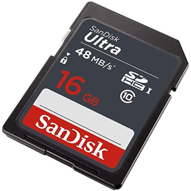 SanDisk Ultra 16GB SD SDHC Memory Flash Card UHS-I Class 10 Read Speed up to 48MB/s 320X SDSDUNB-016G-GN3IN Wholesale Lot + (5 Cases)