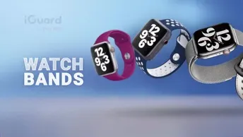 Porodo iGuard Sport Silicone Watch Strap for Apple Watch 45/44mm in UAE | Adjustable - Black/White | (PDSILNS44-BKWH)