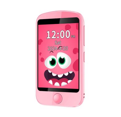 هاتف Porodo Kids الذكي 4G، بسعة بطارية 700 مللي أمبير، استخدام عادي لمدة 24 ساعة، ووقت استعداد لمدة 48 ساعة، اتصال SOS، بحجم شاشة 2.8 بوصة - وردي