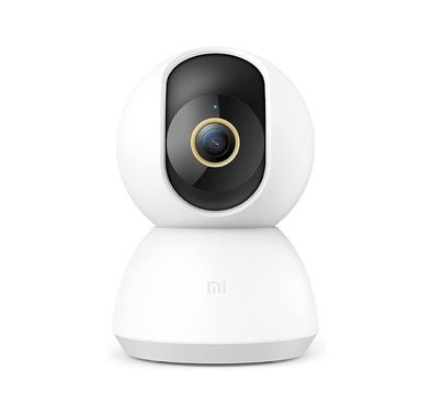Xiaomi Mi 360° Home Security Camera 2K with Infrared Night Vision, 360° Horizontal & 108° Vertical Pan-Tilt-Zoom View, AI Human Detection, 3MP Capture Resolution, Upgraded 6P Lens - White