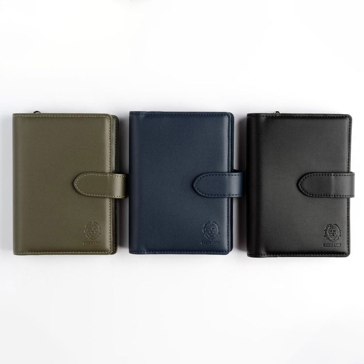 Green Lion Passport Pouch  - Blue