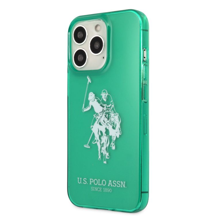 US Polo Assn Full TPU DH Logo Flou Case for iPhone 13 Pro Max ( 6.7 ) - Green