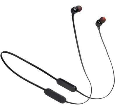 JBL T125 Wireless In-ear Pure Bass Headphones, 16 Hours Playtime, Bluetooth Version 5, Multipoint Connection, Magnetic Cable Management, Voice Assistant, Fast Charge - Black