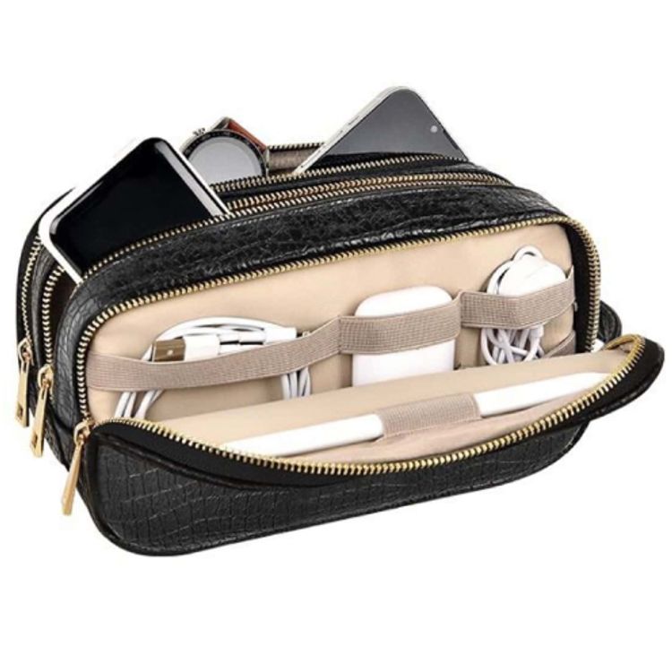 Green Lion Citizen Croco Leather Bag - Black