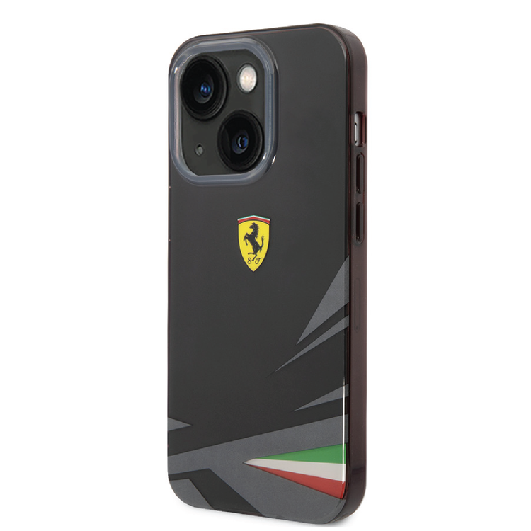 Ferrari PC/TPU Case with Double Layer Print iPhone 14 Compatibility - Black
