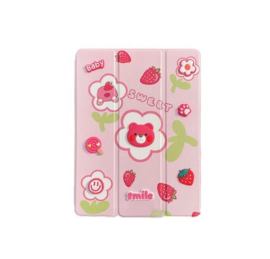 Green Lion GK-10 Kids Leather Case, Lightweight Design, Drop Protection & Anti Scratch, Pencil Holder, Stable Multi-Stand, Premium Material, Auto Wake up, Compatible with iPad Pro 11" 2024 - Pink